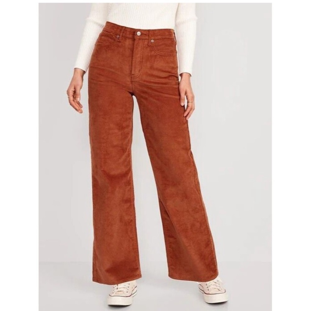 NWT Old Navy Rust Corduroy Wide Leg Pants
